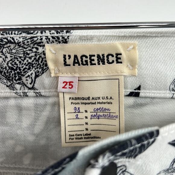 L'AGENCE Audrey Cut off Shorts - Savannah Black/White - 25 - New without tags - Picture 3 of 5